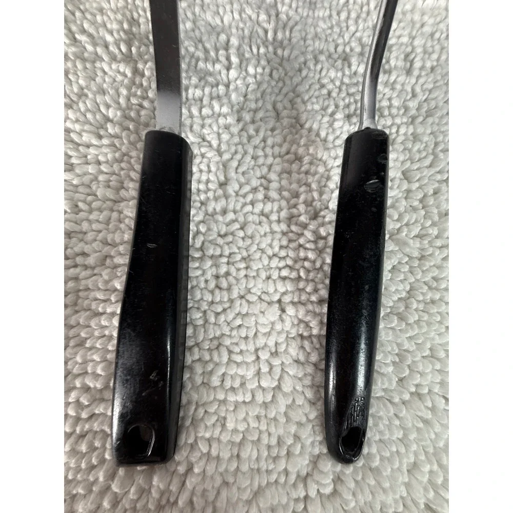 Vintage Ekco Kitchen Utensil‎ Set 8pc Black Handle Chromium Plated USA Made